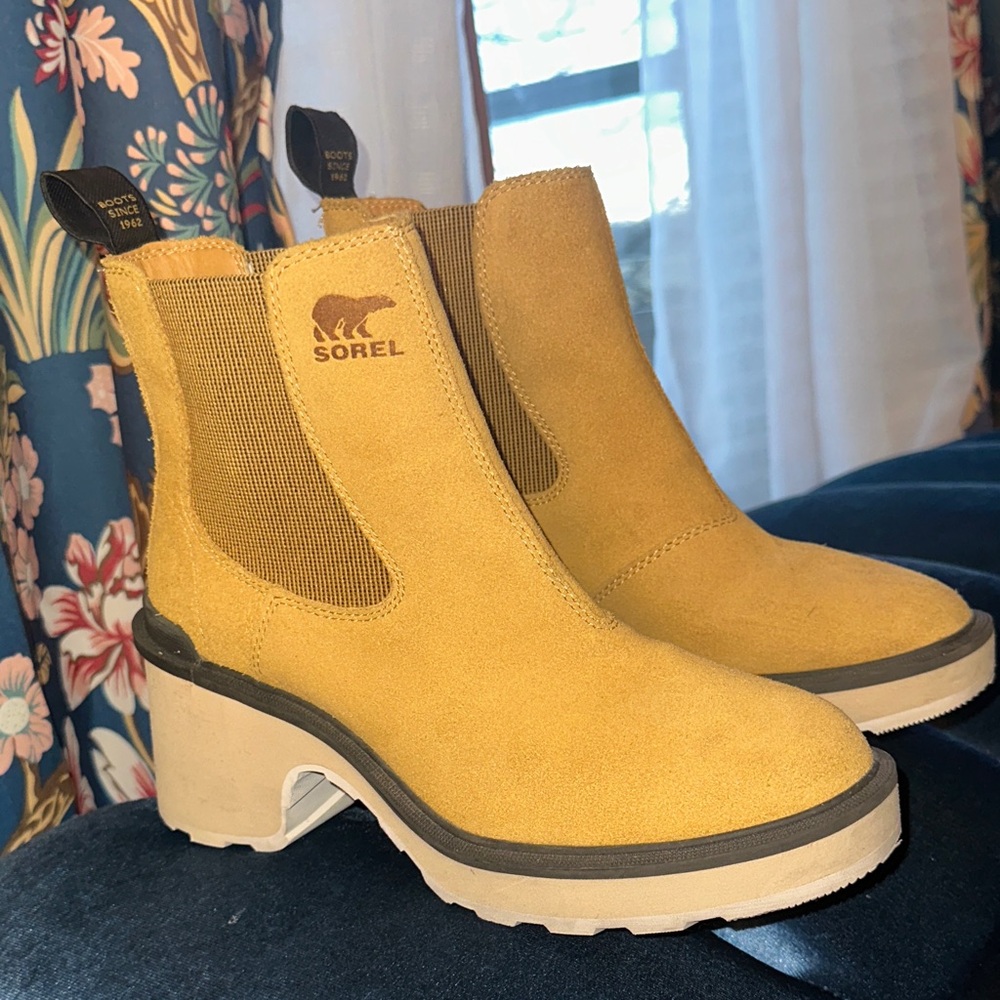 Sorel Yellow Ankle Boots